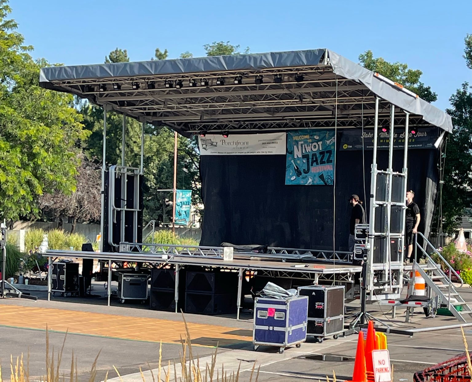 Stage Setup for the 2021 Jazz Festival